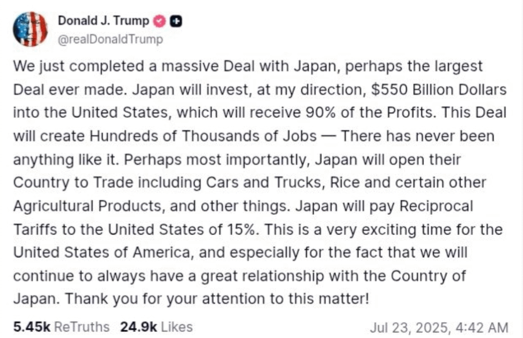 US-Japan Trade Deal